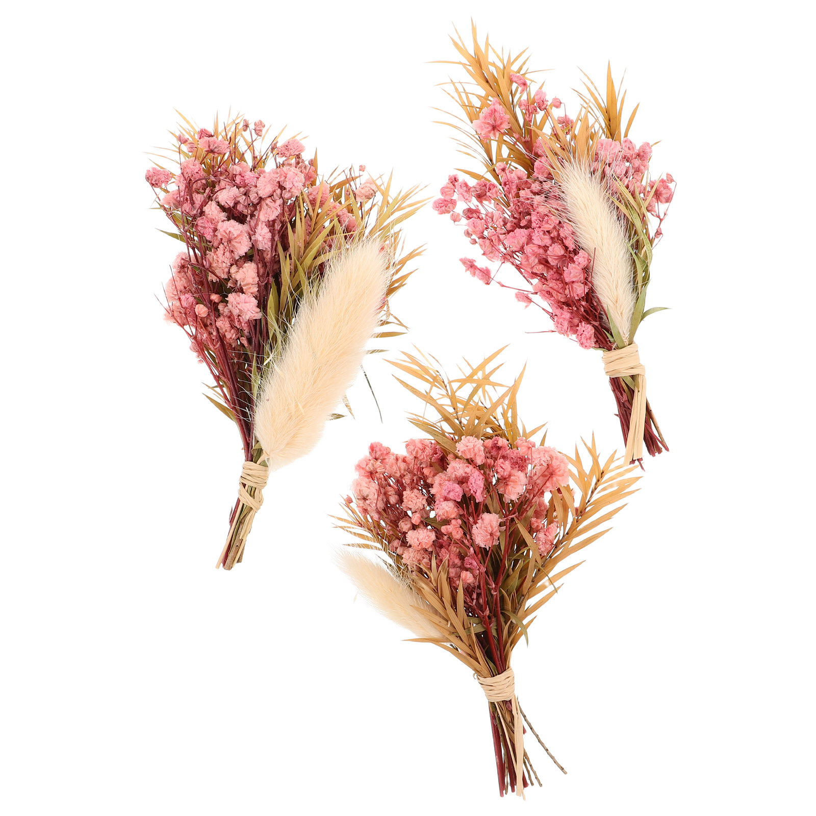 Dried Flower Bunch - Набор из 3 мини-букетов из сухоцветов: