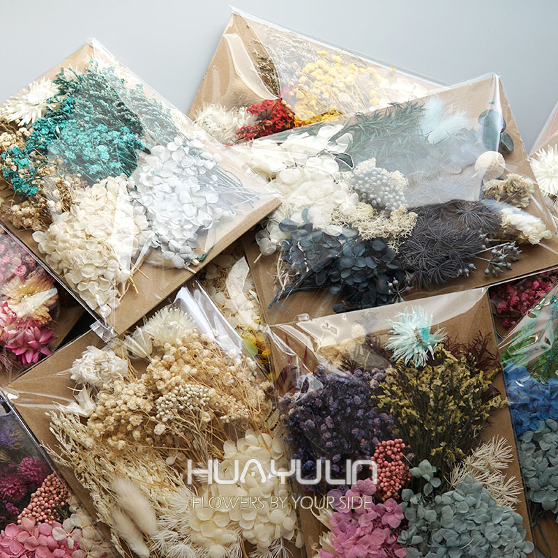 Dried Flower Bunch - 1 упаковка, искусственные растения, сушеные настоящие
