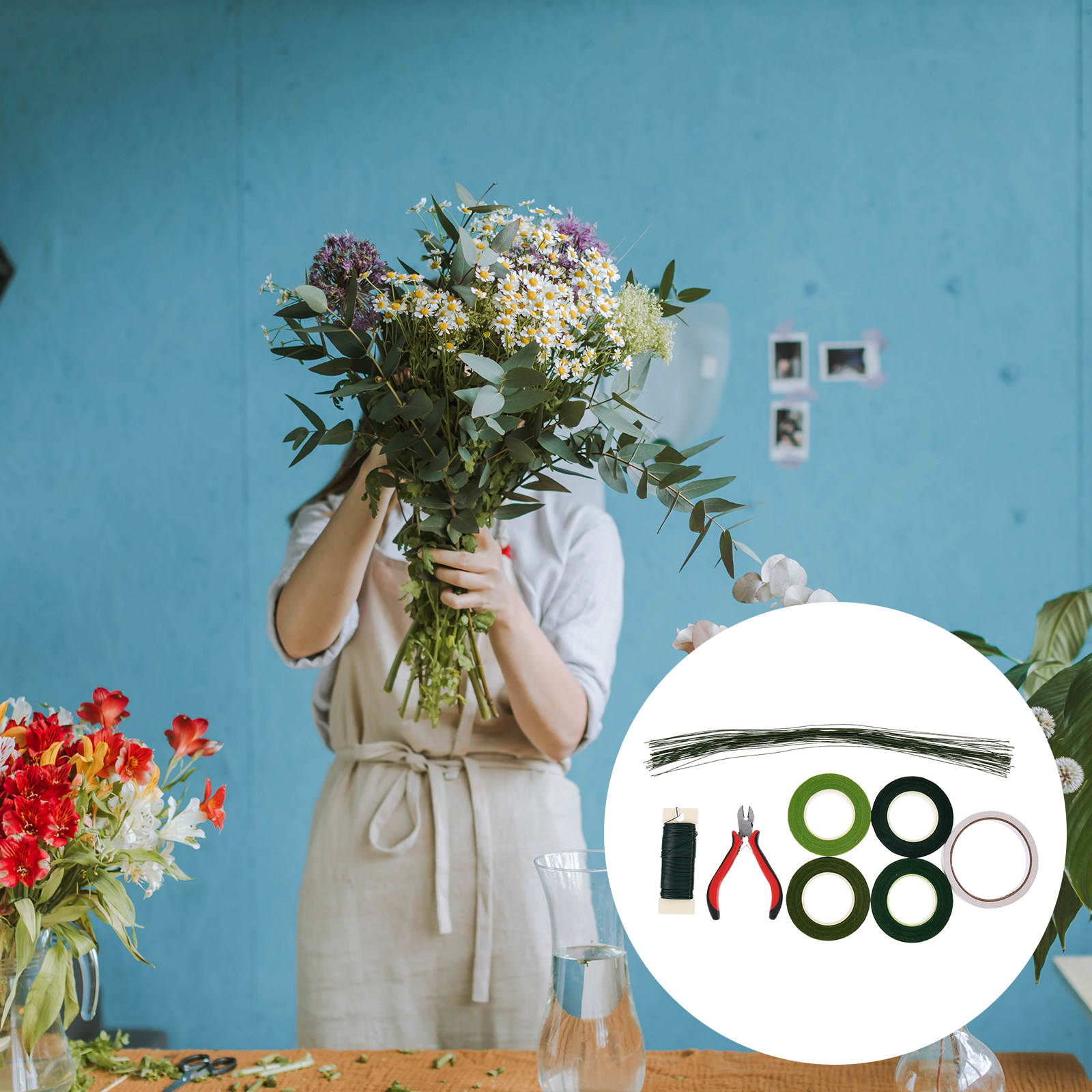 Wire Stem Florist - Набор инструментов для флористики: лента для